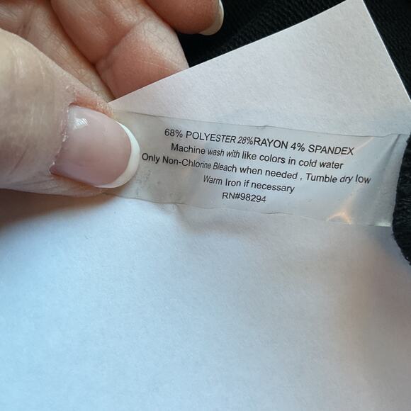 Onque Black Cropped Lightweight Longsleeve Button Front Pockets Jacket PL - Picture 6 of 7